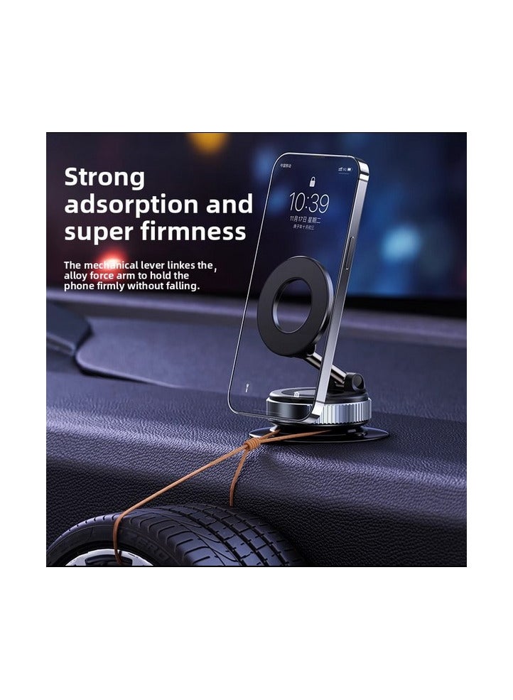 Magnetic Phone Holder for Car, 360°Adjustable Vacuum Magnetic Phone Holder Hands-Free Suction Cup Phone Mount Foldable Vacuum Magnetic Phone Stand for all Phones & Car/Gym/Mirror/Shower/Smooth Surface - Image 3