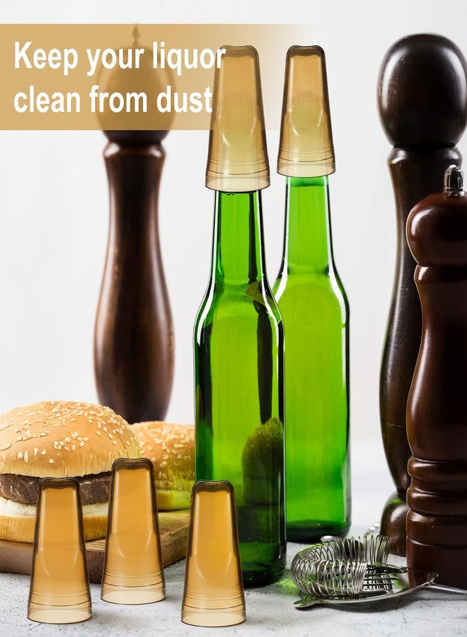 مولين مجموعة مولين من 36 غطاءً لزجاجات المشروبات الكحولية، غطاء صنبور عالمي لموزع صب المشروبات الكحولية، أغطية غبار شفافة لأغطية زجاجات النبيذ، لوازم أدوات المطبخ والبار المنزلي (شامبانيا) - Image 4
