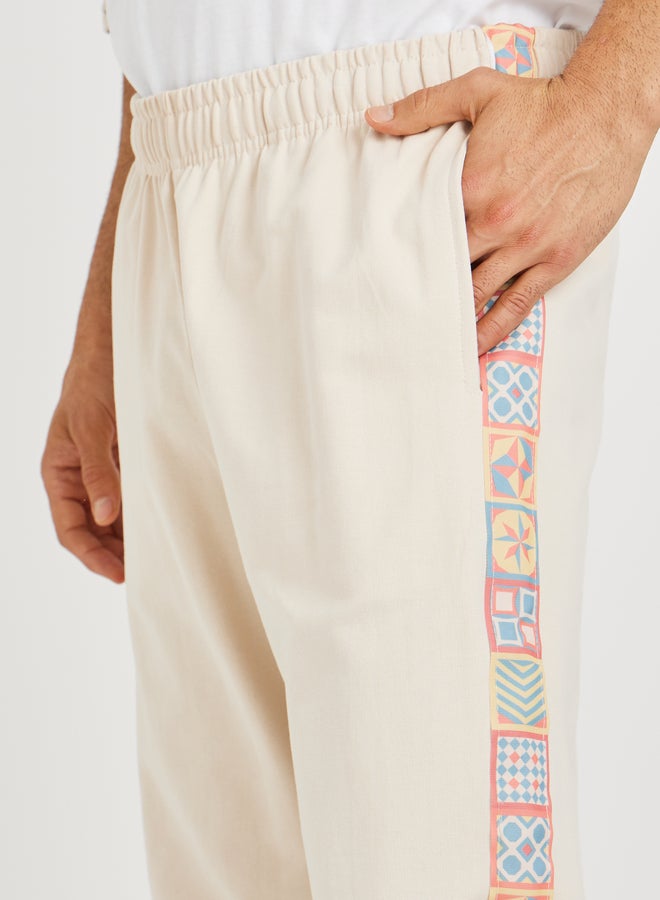 Styli Side Motif Printed Tape Relaxed Fit Joggers  - Image 3
