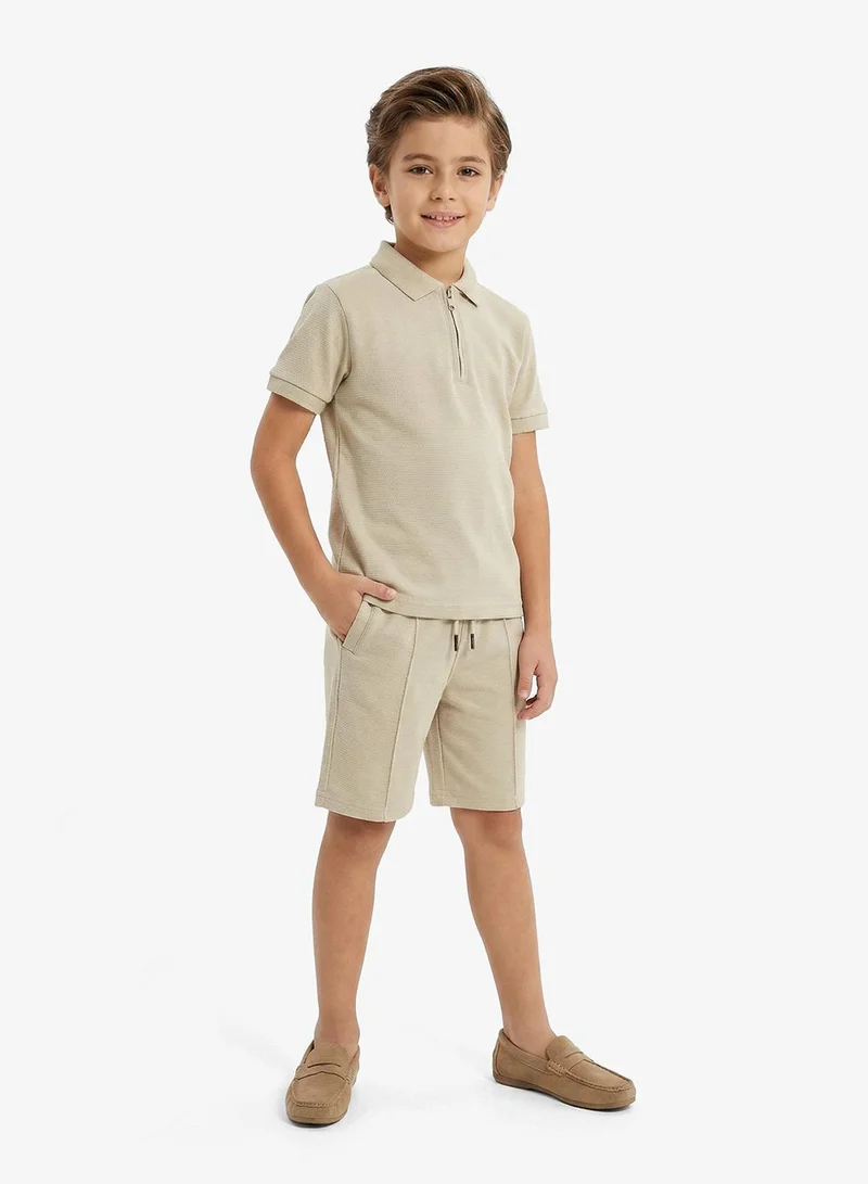 ريبلز مع نمشي Boys Short Sleeves Polo T-Shirt & Shorts Set