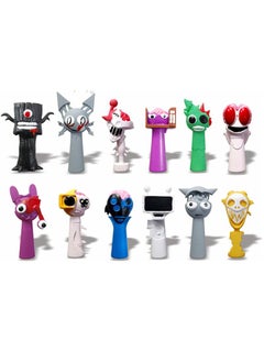 Y&D 12 Pcs Sprunki  Figure Toys The Sprunki  Action Figure Toys For Fans Boys And Girls Best Gifts Sprunki Series Figures Model Birthday Cake Toppers 