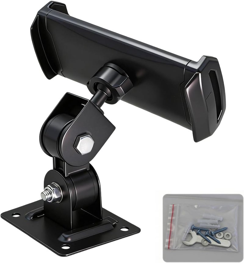 Metal Tablet Phone Stand with 360 Swiveling and Space Saving Wall Mount Option Pad Holder Metal Plastics Tablet Stand - Image 1