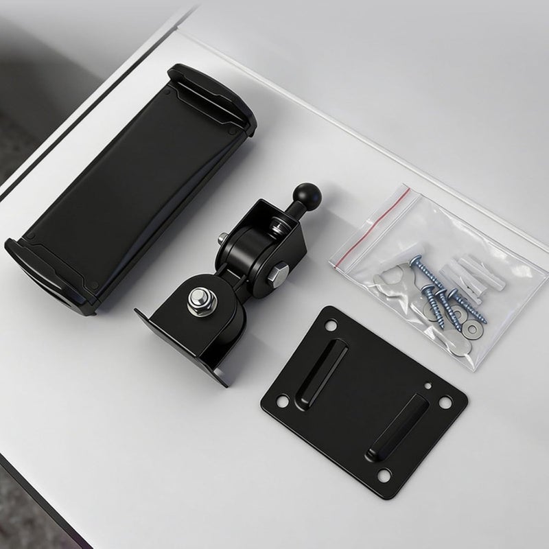 Metal Tablet Phone Stand with 360 Swiveling and Space Saving Wall Mount Option Pad Holder Metal Plastics Tablet Stand - Image 5