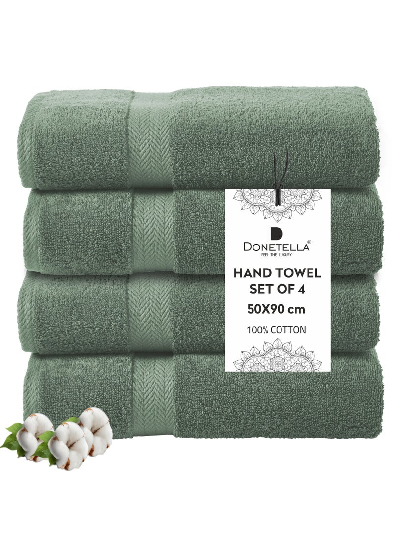 Premium 100 % Combed Cotton 4-Pcs Hand Towel Set (50 X 90 CM) 600 GSM Super Soft Hand Towel, Highly Absorbent, Quick Dry,Best Towel for Bathroom, Spa And Hotel,Olive Green - pzsku/Z09CFEE0D429EC6B87DCCZ/45/_/1735028034/d43a2f2a-5050-442e-b7a4-ffd173973aeb