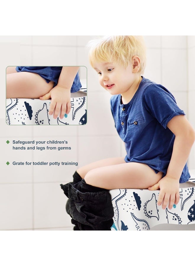 POIKSHARK 30 Pack Toilet Seat Covers Disposable, Large Waterproof Potty Covers for Toddlers, Kids, and Adults, Individually Wrapped for Travel, Toddler Potty Training for Public Restroom, Airplane, Trip - Image 3