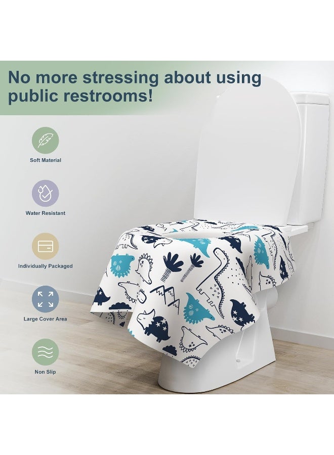 POIKSHARK 30 Pack Toilet Seat Covers Disposable, Large Waterproof Potty Covers for Toddlers, Kids, and Adults, Individually Wrapped for Travel, Toddler Potty Training for Public Restroom, Airplane, Trip - Image 4