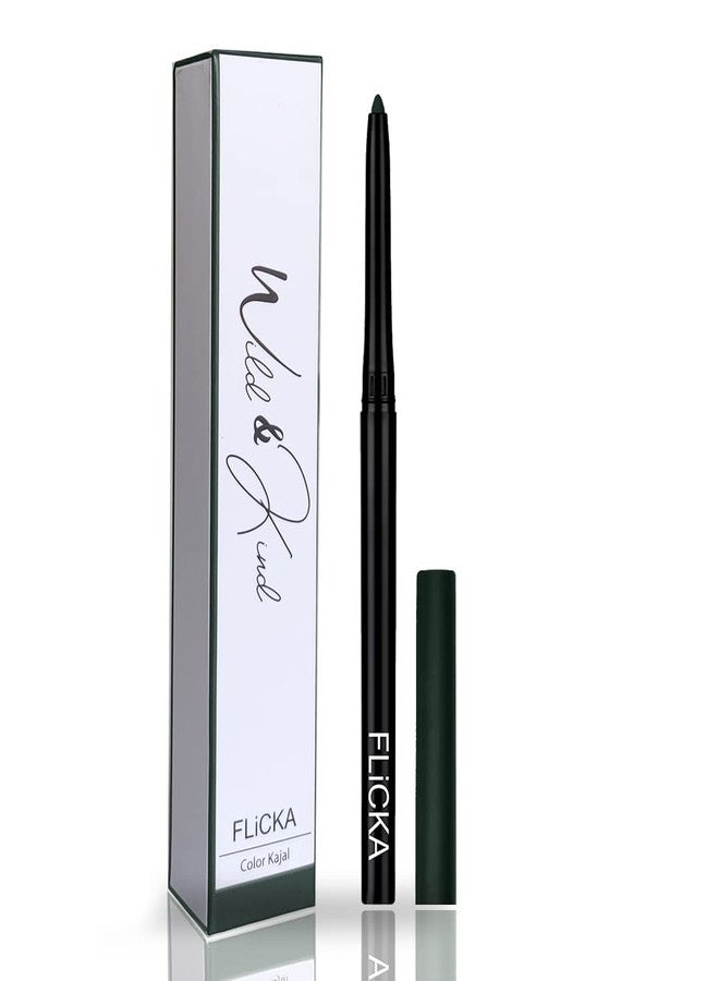 FLiCKA Wild & Kind Twist Kajal Pen - 03 Green Night- Waterproof & Long Lasting - 0.30gm - Image 1