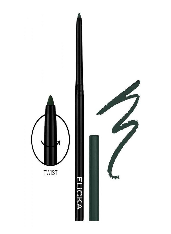 FLiCKA Wild & Kind Twist Kajal Pen - 03 Green Night- Waterproof & Long Lasting - 0.30gm - Image 3