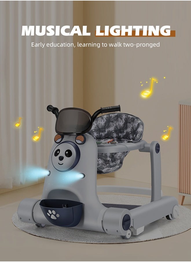 Soft Touch 3 In 1 Anti Rollover Baby Walker Baby Push Walker for Girls and Boys Seated and Walk Behind Infant Walkers Foldable Baby Walker with Wheels Baby Activity Center with Height Adjustable For Toddler 6 to 24 Months  - Image 4