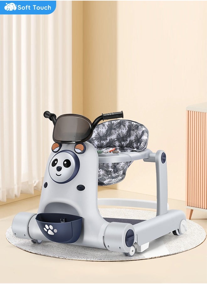 Soft Touch 3 In 1 Anti Rollover Baby Walker Baby Push Walker for Girls and Boys Seated and Walk Behind Infant Walkers Foldable Baby Walker with Wheels Baby Activity Center with Height Adjustable For Toddler 6 to 24 Months  - Image 1