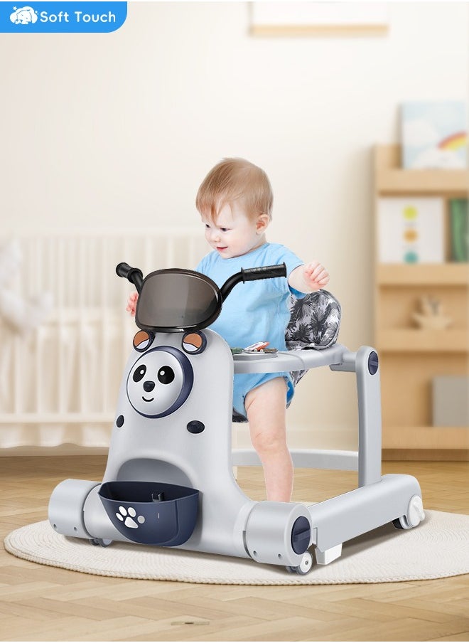 Soft Touch 3 In 1 Anti Rollover Baby Walker Baby Push Walker for Girls and Boys Seated and Walk Behind Infant Walkers Foldable Baby Walker with Wheels Baby Activity Center with Height Adjustable For Toddler 6 to 24 Months  - Image 2