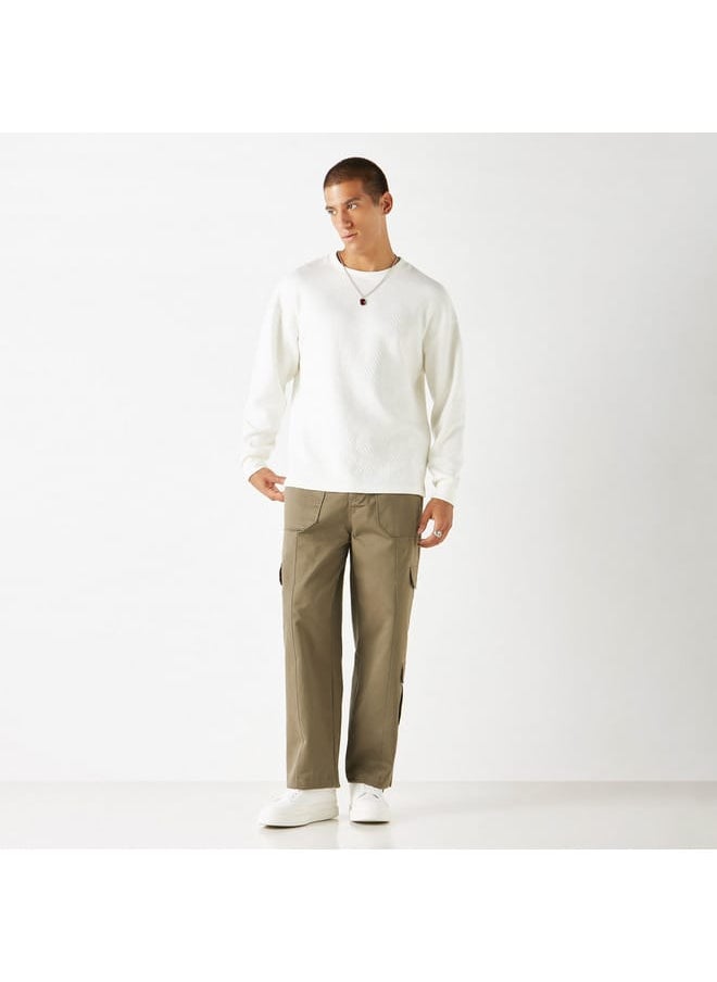 Iconic Iconic Solid Relaxed Fit Pants with Pockets  - Image 2