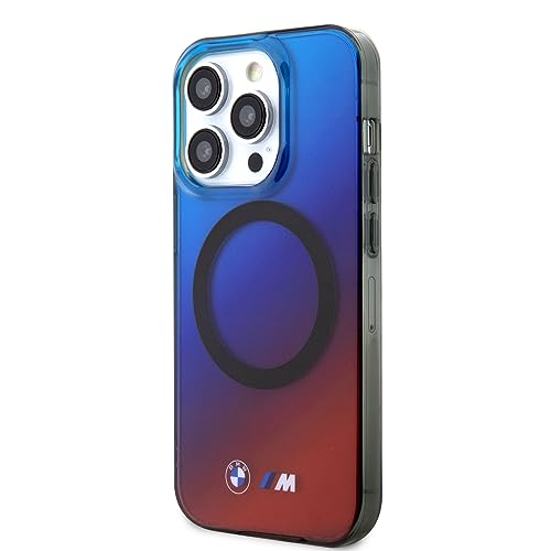 CG MOBILE غطاء هاتف BMW من CG MOBILE [مرخص رسميًا] مجموعة M متوافق مع Mag-Safe مع شعار مطبوع | غطاء حماية متدرج مصمم لهاتف iPhone 15 Pro (6.1 بوصة) 2023 - أزرق/أحمر - Image 2