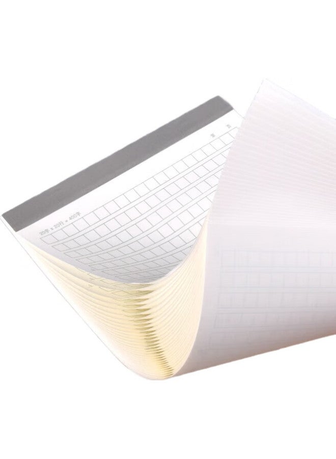 Kaisa 16K/30 Sheets Grid Writing Paper, Thick Composition Paper, Letter Paper, Original Draft Paper, 3-Pack, 400-Word Green Grid, High School Student Study Essential