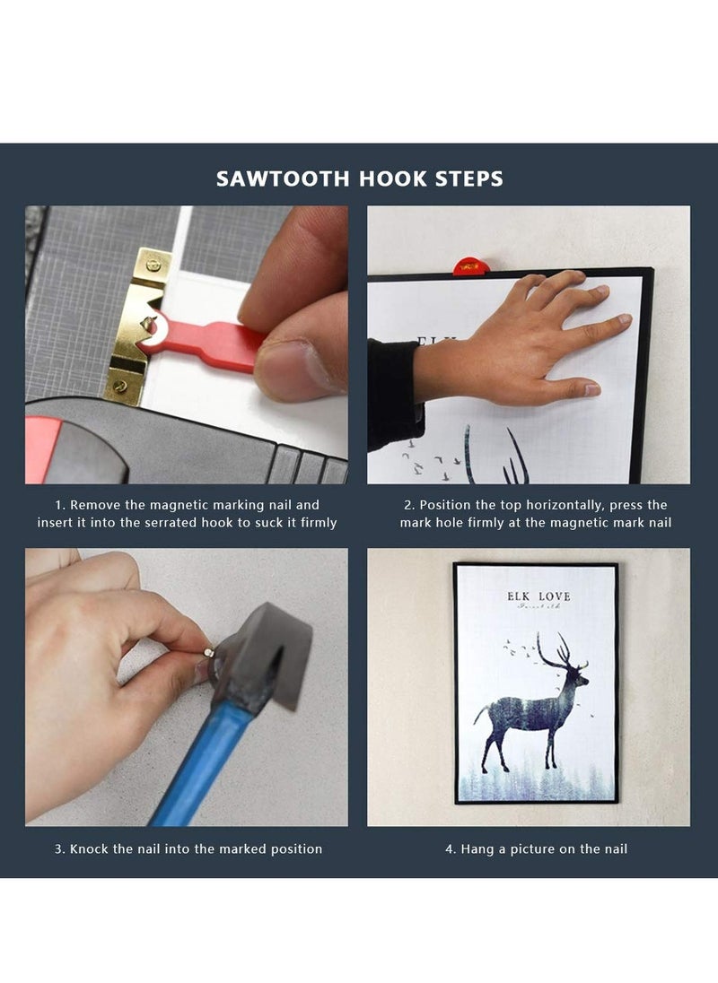 Excefore - Picture Hanging Tool, Wall Hanging Kit with Picture Hanging Tool, Photo Frame Hangers Hanging Tool Picture Hanging Tool Kit, Frame Wall Locator with Level Straight-Up Heavy Picture Hanging Kit - Image 1
