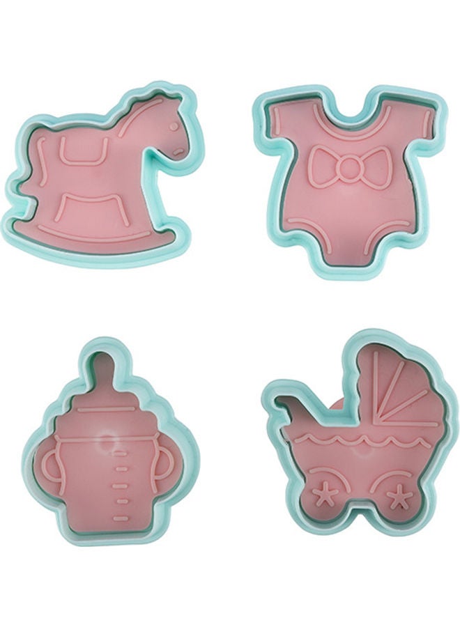 Royalford Cookie Cutter- RF10970|Baby Theme Cookie Cutter and Fondant Cutter| Plastic Cookie Cutter| Cookie Cutter with Handle Multicolor - Image 1