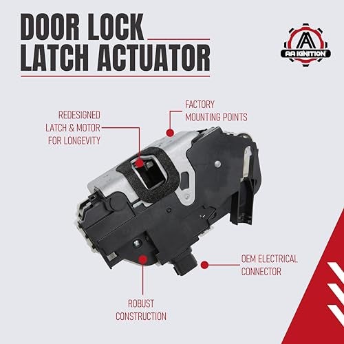 AA Ignition Door Lock Latch Actuator Replacement by AA Ignition - Front Right Passenger Side - Replaces 9L3Z5421812A, 7T4Z7821812A - Fits Ford and Lincoln - Explorer, F150, Mustang, Police Interceptor, Taurus - Image 3