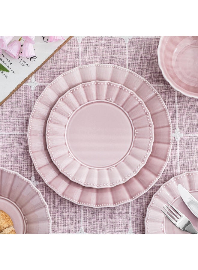 HOMBENE DINNERWARE NOT ONLY FOR DINNER Dinnerware set Kitchen Plates and Bowls Sets for 4 Porcelain dish set for party House gift Microwavable safe Mixed Colors - Image 4