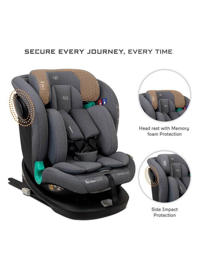 I-Gaurdia Swivel 360° Rotatable Convertible Baby Infant Toddler Car Seat, I-Size Ecer129, Isofix, Recline & Adjustable, Side Impact Protection, Memory Foam 0-12Yrs (40-150Cm/0-36Kg), Group 0+/1/2/5