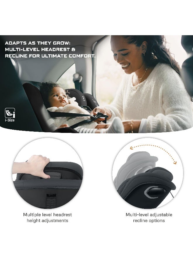 نيوبريز مقعد سيارة للأطفال -  درجة  -، مقعد تحويلي شامل للأطفال والرضع، معتمد ، قابل للإمالة والتعديل، حماية من الاصطدام الجانبي، إسفنج ميموري فوم، من - سنة، - كجم، مجموعات +، حزام خماسي النقاط - Image 4