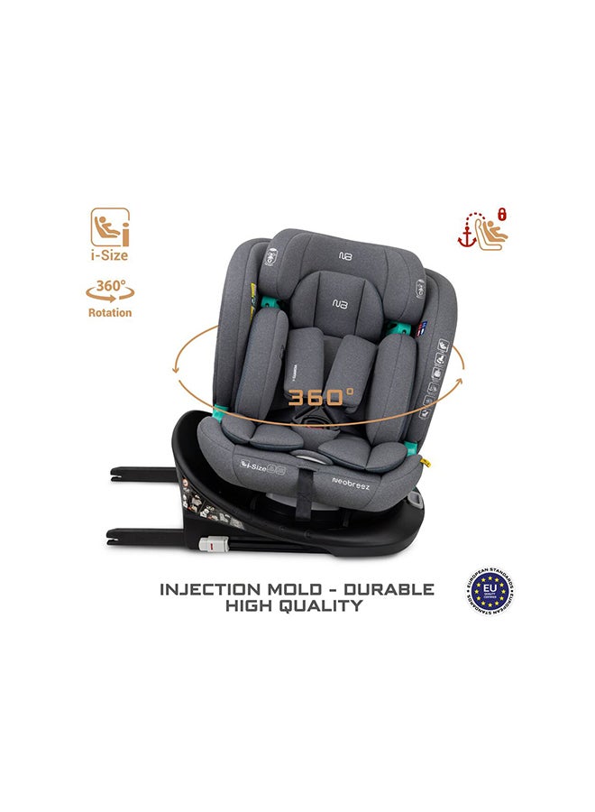 neobreez i-GUARDIA 360° ISOFIX i-Size Baby Car Seat, All-in-1 Convertible Kids Toddler Seat, ECER129, Recline& Adjustable, Side Impact Protection, Memory Foam 0-12Yrs, 0-36Kg, Group 0 +/1/2/5, 5-Point Harness - Image 3