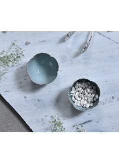 Elan Elan Kesar Small Mild Steel Bowls (Set of 2, Sage Green)  - Image 2