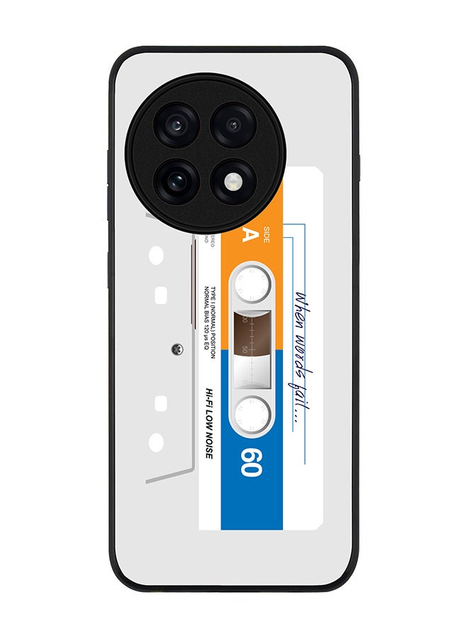 Stylizedd For OnePlus 13R / Ace 5 Pro Case,Slim fit Camera Protection, Shockproof Thin Phone cover  - When Words Fail (White Tape)