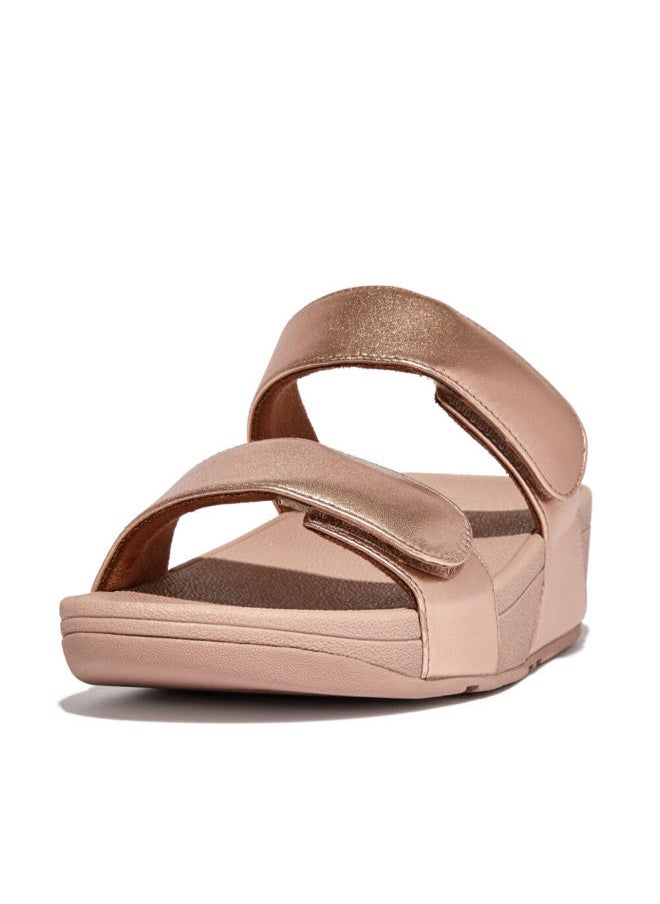 FitFlop - Fitflop Ladies Lulu Leather Slides FV6-323 Rose Gold - Image 1