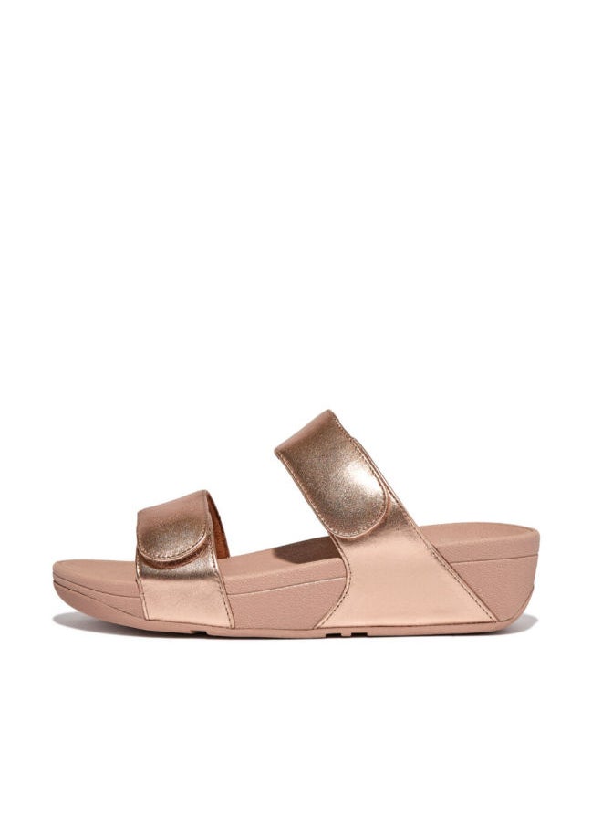 FitFlop - Fitflop Ladies Lulu Leather Slides FV6-323 Rose Gold - Image 1