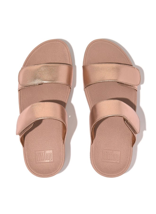 FitFlop - Fitflop Ladies Lulu Leather Slides FV6-323 Rose Gold - Image 1