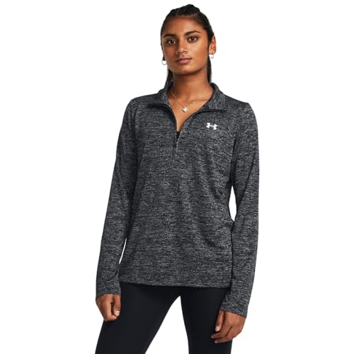 Under Armour Womens Tech Twist Quarter Zip, (001) Black / / White, X-Small - Image 1