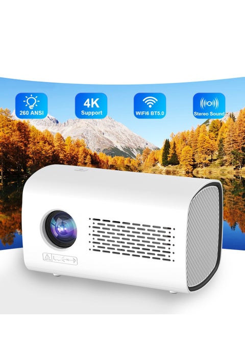 Smart HD Projector Mini Multi-functional Portable HD video Projector for Home Gaming Hotels and Apartments