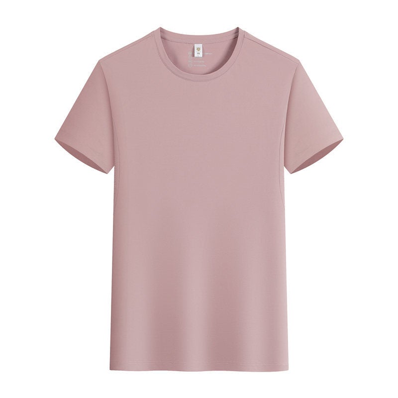 Solona Round Neck Cultural Advertising Shirt Sweat-Absorbent Breathable Work Clothes Short-Sleeved T-Shirt Wholesale Embroidered Logo Class Uniform - Image 4