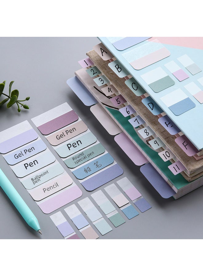 YILI Morandi Student Classification Writing Index Sticker Label Sticker Sticky Note Color Fluorescent Sticker Signature Paper Cable Sticker - Image 2