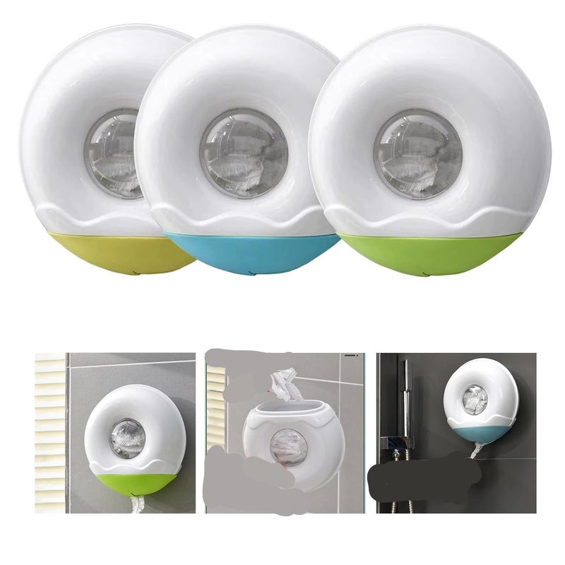 Multi-Color Plastic Bag Organizer Wall Mounted, Practical Bag Dispenser for Storing Trash Bags, Shopping Bags, Round Space Saving Design, Easy to Use - Image 3