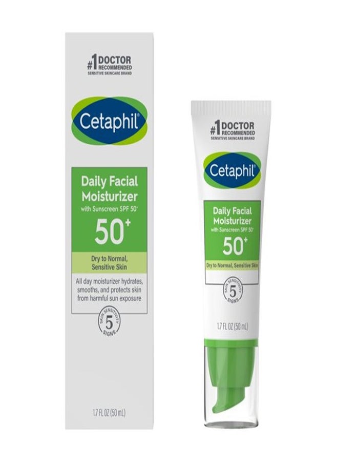 Cetaphil Daily Facial Moisturizer Broad Spectrum SPF50 Fragrance Free 50ml - Image 1