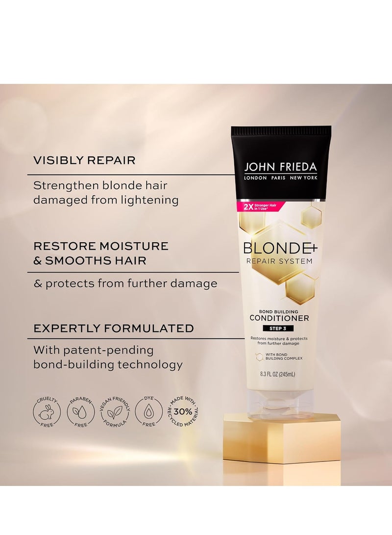 John Frieda John Frieda Blonde+ Hair Repair System, Conditioner with Bond Building Complex, Restores Moisture and Protects Hair From Further Damage, Step 3 of Hair Repair System, 8.3 Oz  - Image 2
