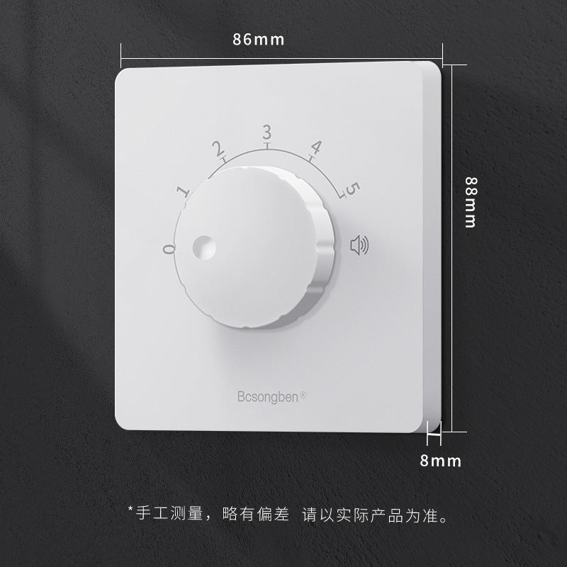 86-type ceiling speaker constant pressure volume switch adjustment knob audio background music controller tuning switch White-20W Voltage - Image 1
