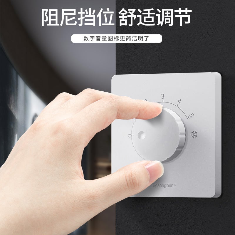 86-type ceiling speaker constant pressure volume switch adjustment knob audio background music controller tuning switch White-20W Voltage - Image 5