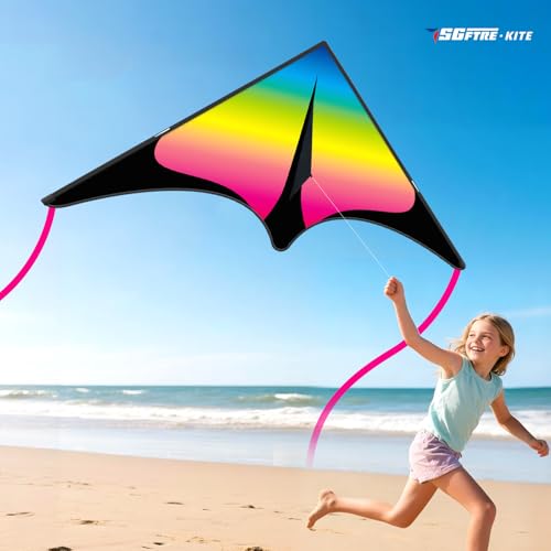SGftre 3 Piece Set Butterfly Delta Octopus Kites for Kids and Adults，Easy to Fly for Outdoor Adults Children Line Kite for Kids Toy (Blue Dragon+ Delta+Octopus Red, 3) - Image 5