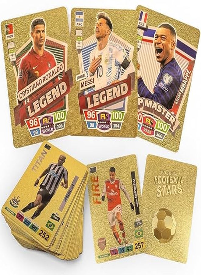 Football Soccer Star 55 PCS Gold Foil Card Assorted Cards - Image 1