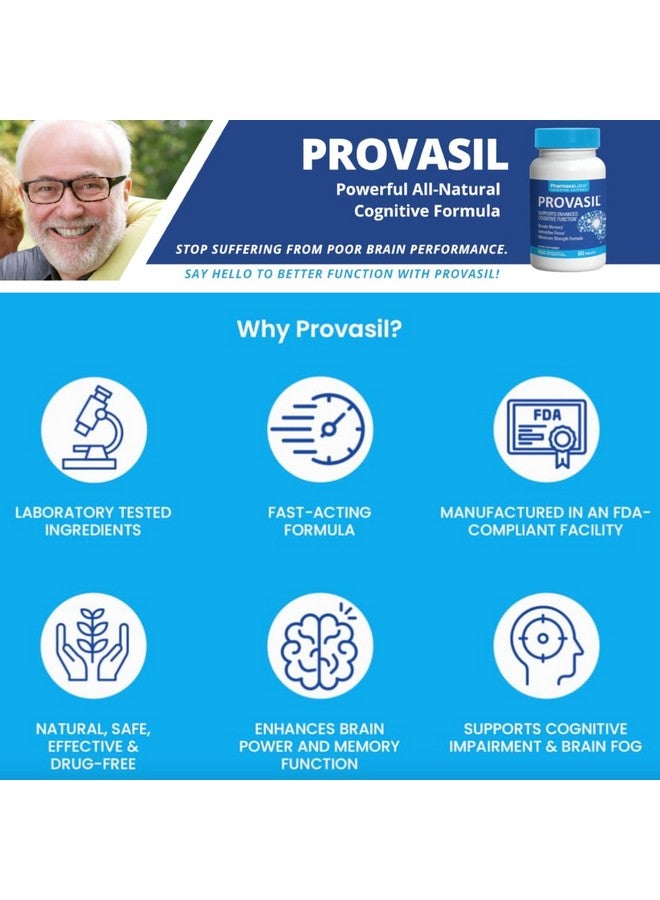 Provasil بروفازيل لتعزيز الذاكرة وزيادة التركيز وتحسين الأداء العقلي (60) - Image 2