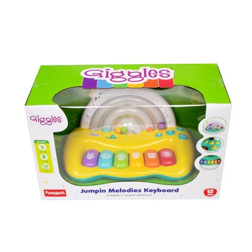 Funskool Giggles Funskool Jumpin Melody Keyboard, Musical Toy for Kids with 6 Colorful Keys, Encourages Learning & Development, Fun Activity for Babies, Gift Set for Kid, Age 18+ Months - Image 2
