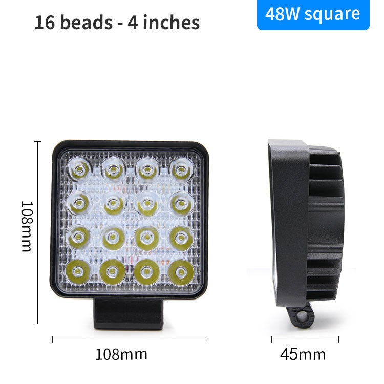 Loquat Waterproof 48W LED Car Light 4-Inch Off-Road Work Lamp 45MM