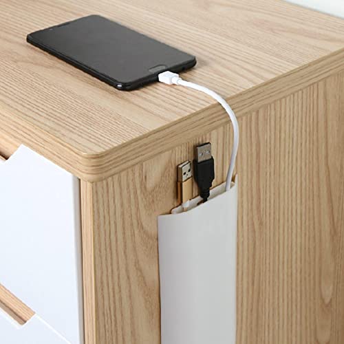 SYGA 1 Piece Cable Organizer Desk Tidy USB Charger Headphone Cables Holder Wire Drop Lead_White - Image 5