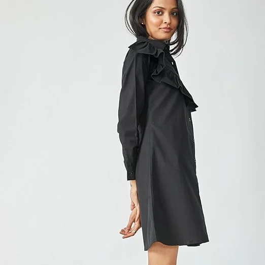The Label Life Ruffle Full Sleeve Dress