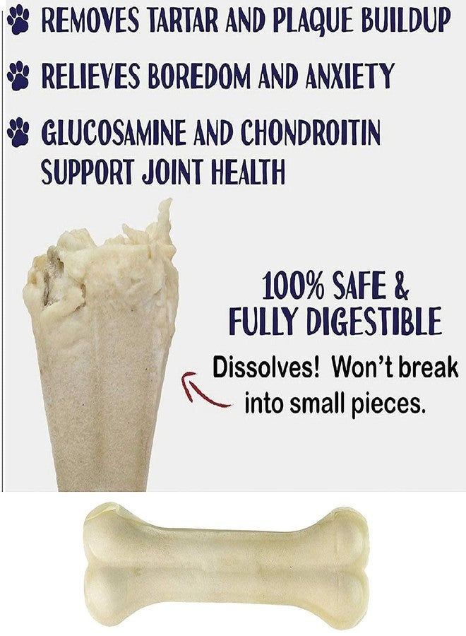 Pups&Pets Chew Bones Rawhide Pressed Bone Calcium Treat 4 Inches (4-INCH Bone, Pack of 1 Kg), White - Image 2