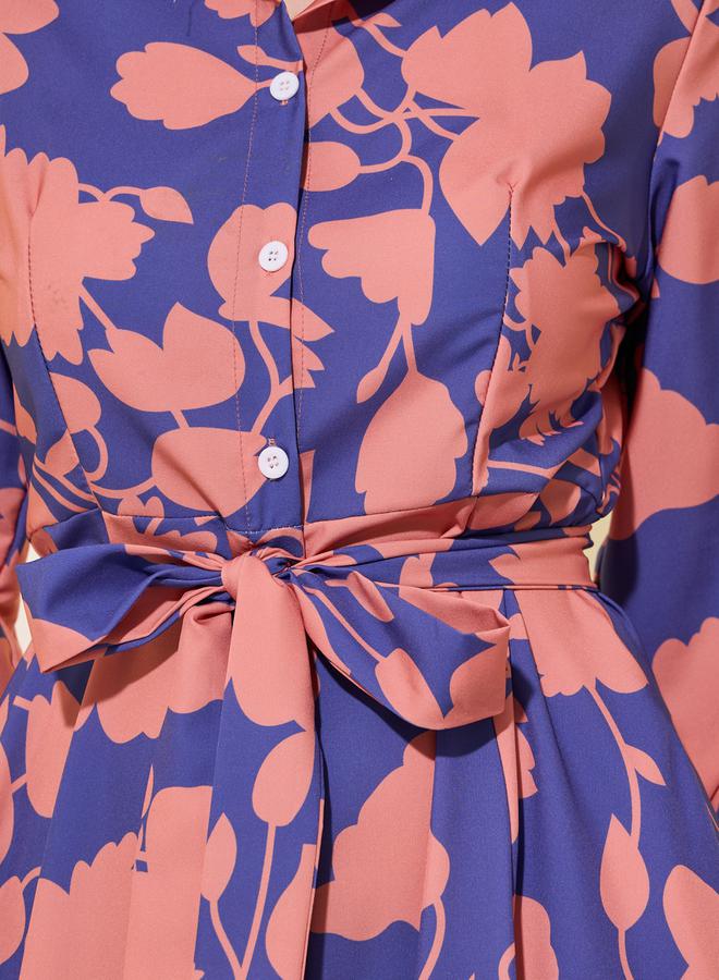 Styli Floral Belted Dress - Image 4