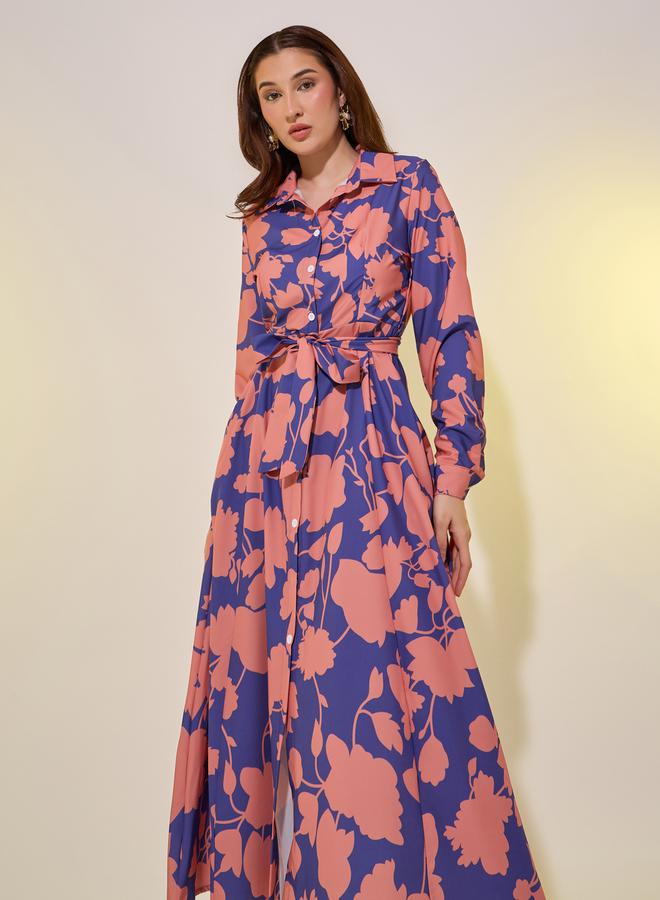 Styli Floral Belted Dress - Image 3