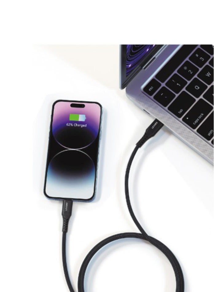 ليفور كابل USB C إلى USB C مضفر من النايلون بطول 1 متر من LEVORE - Image 2